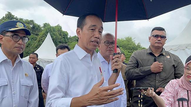 Presiden Joko Widodo pindah ke Ibu Kota Nusantara (IKN) bukan keputusan presiden tapi adalah keputusan semua masyarakat. (detikcom/Eva)