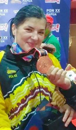 Natrusnicu Roxana Andreea sewaktu ikuti PON XX di Papua