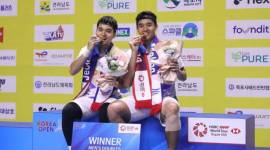 Gelar juara Korea Open 2024 menjadi prestasi pertama yang diraih Leo Rolly Carnando/Bagas Maulana yang baru dipasangkan pada Agustus 2-24 ini. (PBSI)