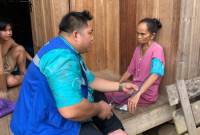 Kegiatan pelayanan lansia di pedalaman oleh Puskesmas Tebing Tinggi dengan inovasi Lake Acil.(Foto:Mc.Balangan)