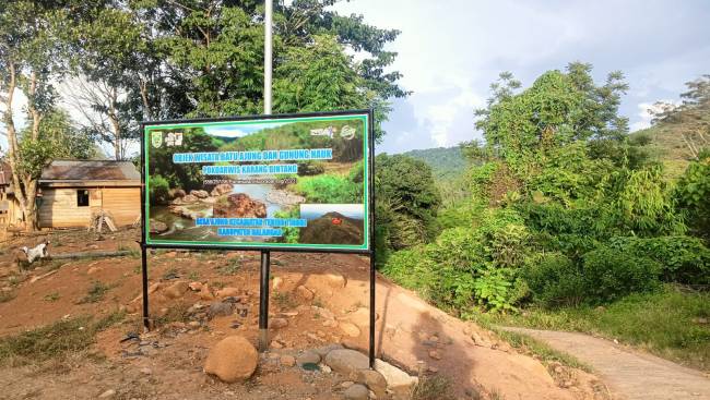 Salah satu wisata yang diprioritaskan, Wisata Batu Ajung, Desa Ajung, Kecamatan Tebing Tinggi, Kabupaten Balangan. (Foto:Mc.Balangan)