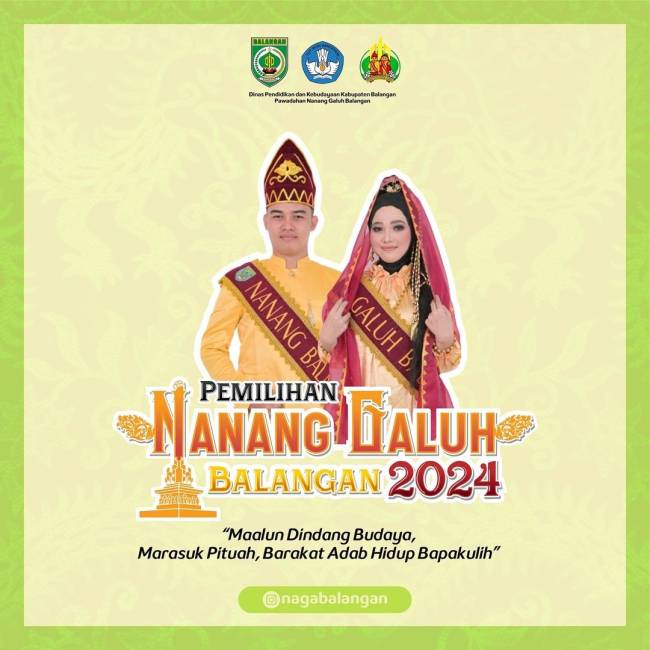 Poster Pemilihan Nanang dan Galuh Kabupaten Balangan 2024.(Foto:Mc.Balangan)