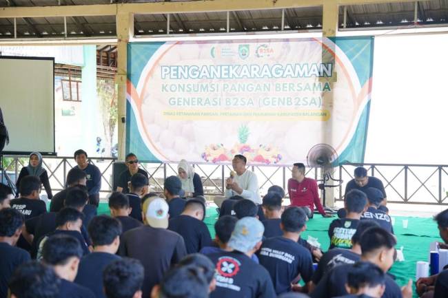 Kegiatan penganekaragaman konsumsi pangan bersama GenB2SA di SMKPP Negeri Paringin, pada Kamis (10/10/2024).- (SuarIndonesia/:Mc.Balangan