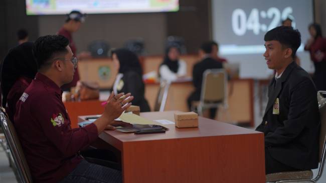 Tes wawancara peserta Pemilihan Nanang Galuh Balangan 2024.(Foto:mc.Balangan)