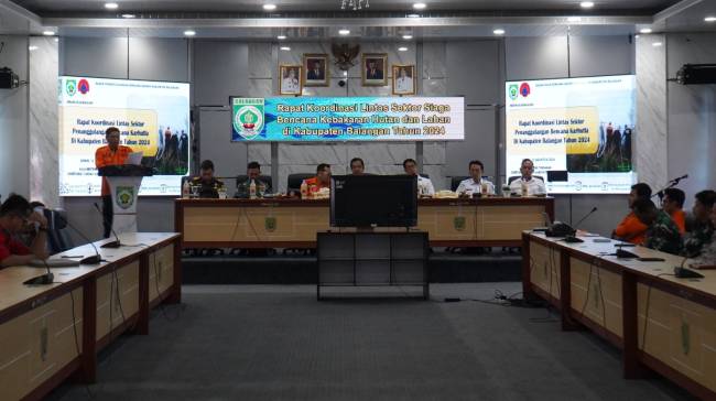 Rakor siaga bencana karhutla 2024 di Kabupaten Balangan.(Foto :Mc.Balangan)