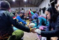 Kegiatan pelayanan kesehatan masyarakat di daerah terpencil melalui program Pubertas.(Foto :Mc.Balangan)