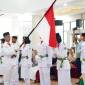 Prosesi pengukuhan anggota Paskibra Kabupaten Balangan di Mahligai Mayang Maurai, Kecamatan Paringin, Kabupaten Balangan
