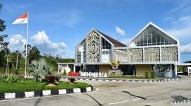 Pos Lintas Batas Negara (PLBN) Nanga Badau perbatasan Indonesia dan Malaysia, di Kecamatan Badau, Kabupaten Kapuas Hulu, Provinsi Kalimantan Barat. (ANTARA/HO-Teofilusianto Timotius)