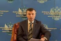 
Duta Besar Rusia untuk Indonesia Sergei Tolchenov memberikan arahan pers di Jakarta, Senin (28/10/2024). (ANTARA/Cindy Frishanti)