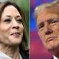 Kamala Harris versus Donald Trump bersaing di pemilu AS 2024. (AFP/PATRICK T. FALLON)