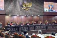 
Suasana sidang pengucapan putusan Perkara Nomor 168/PUU-XXI/2023 di Ruang Sidang Pleno Mahkamah Konstitusi, Jakarta, Kamis (31/10/2024). (ANTARA/Fath Putra Mulya)