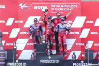 Podium juara MotoGP Jepang 2024. (Sreenshot: MotoGP.Live)