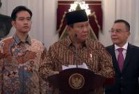 Presiden Prabowo Subianto juga langsung mengumumkan wakil menteri (wamen) dalam Kabinet Merah Putih, di Istana Kepresidenan Jakarta, Minggu (20/10) malam. (Sekretariat Presiden)