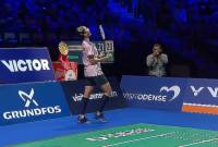 

Selebrasi kemenangan Putri Kusuma Wardani setelah berhasil meraih tiket ke semifinal Denmark Open 2024. (Screenshot: @BWF TV)