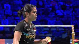 
Gregoria Mariska Tunjung melaju ke semifinal Denmark Open 2024. (Screenshot: @BWF TV)