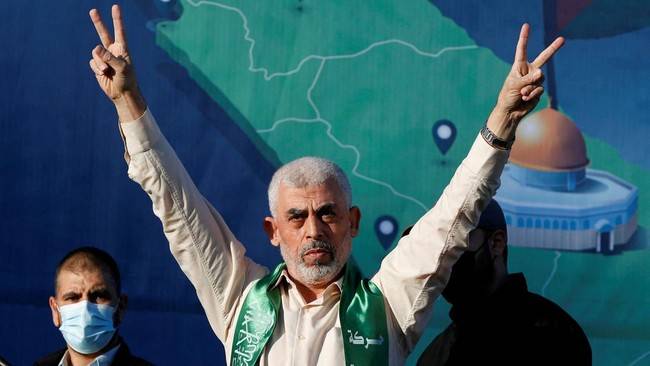 Pemimpin Hamas di Gaza Yahya Sinwar dikonfirmasi tewas dalam serangan Israel. (REUTERS/Mohammed Salem)
