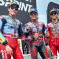 Podium juara Sprint Race MotoGP Malaysia 2024 di Sirkuit Sepang, Sabtu (2/11/2024). (Sreenshot: MOTOGP.Live)
