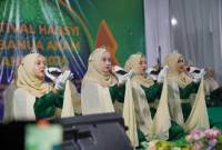 Penampilan salah satu grup pada Festival Habsyi se-Banua Anam. (SuarIndonesia/Mc.Balangan)