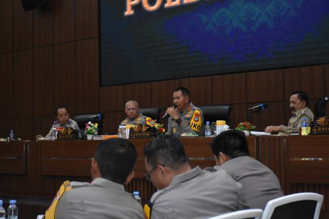 Rapat Koordinasi (Rakor) Ketahanan Pangan yang dilaksanakan di Rupatama Polda Kalsel, Banjarbaru, Senin (4/11/2024). (SuarIndonesia/Ist)