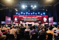 debat perdana Pemilihan Kepala Daerah (Pilkada) yang berlangsung di Studio TVRI Kalsel, pada Minggu (3/11/2024) malam (SuarIndonesia/Ist)