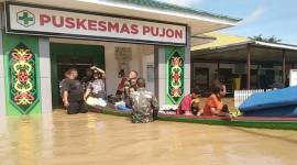Puskesmas Pujon di Kecamatan Kapuas Tengah, Kabupaten Kapuas, dilanda banjir, Jumat (29/11/2024). (ANTARA/Dokumen Pribadi)