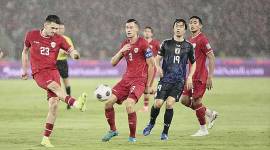 Timnas Indonesia kalah 0-4 dari Jepang dalam Kualifikasi Piala Dunia 2026. (CNNIndonesia/Adhi Wicaksono)