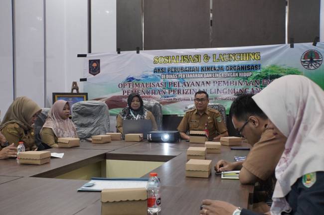 Peluncuran inovasi Joko Baperan Online milik Dinas Pertanahan dan Lingkungan Hidup Kabupaten Balangan.- Foto:mc.Balangan