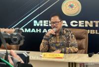 Juru Bicara MA, Yanto, saat memberikan keterangan pers di Gedung MA, Jakarta, Senin (16/12/2024). (ANTARA/Rio Feisal)