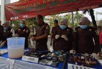 Ribuan barang bukti berbabagai jenis dimusnahkan Jajaran Kejaksaan Negeri (Kejari Banjarmasin, Senin (9/12/2024) (SuarIndonesia/HD)