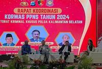 Rakor) Koordinator Pengawasan Penyidik Pegawai Negeri Sipil (PPNS) di Markas Komando Satbrimob, Banjarbaru, Kamis (19/12/2024) (SuarIndonesia/Ist).