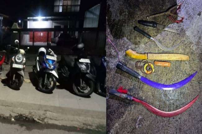 Barag bukti yang diamankan Tim Macan Polsek Banjarmasin Barat  pada Minggu (22/12/2024) dinihari. (SuarIndonesia/Ist)