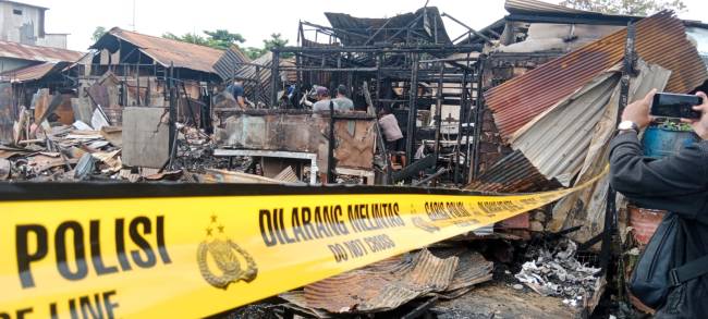 LOkasi kebakaran di Jalan Barito Hulu Gang Nurdin RT.55 RW.04 Banjarmasin Barat, Jum'at (27/12/2024) dinihari (SuarIndonesia/DO)