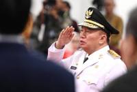H Muhidin, Gubernur Kalsel, yang dilantik ucapkan sumpah dan janji di hadapan Presiden Prabowo Subianto, Senin (16/12/2024) (SuarIndonesia/Ist)