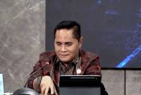 
Direktur Jenderal Pengawasan Sumber Daya Kelautan dan Perikanan (Ditjen PSDKP) KKP Pung Nugroho Saksono dalam konferensi pers Capaian Akhir Tahun KKP 2024 Edisi IV di Jakarta, Jumat (20/12/2024). (ANTARA/Bayu Saputra)