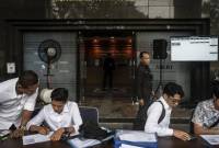 Pendaftaran gugatan hasil Pilkada di MK. (ANTARA FOTO/Aprillio Akbar)