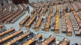 Wakil Ketua Badan Legislasi (Baleg) DPR RI, Sturman Panjaitan, berharap RUU Perampasan Aset masuk Program Legislasi Nasional (Prolegnas) Prioritas 2026. (CNN Indonesia/Poppy Fadhilah)