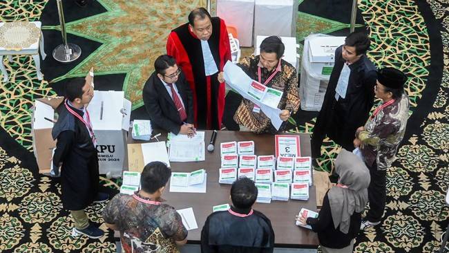 Perludem mencatat terdapat 312 permohonan sengketa hasil pemilihan gubernur, bupati, dan wali kota atau sengketa Pilkada 2024 yang masuk ke MK. (ANTARA FOTO/Rivan Awal Lingga)
