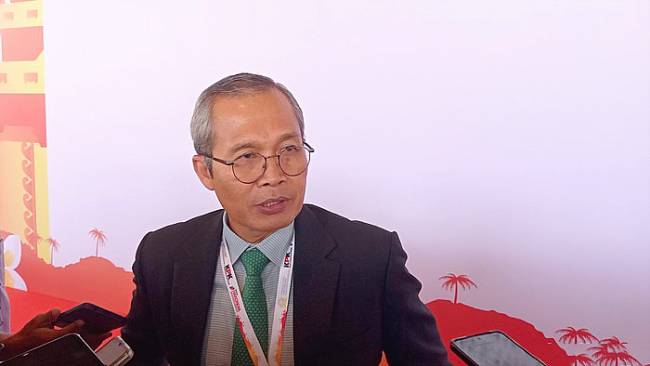 Alexander Marwata, Wakil Ketua KPK di sela acara ASEAN-PAC di Denpasar, Bali, Senin (2/12/2024). (Foto: Aryo Mahendro/detikBali)