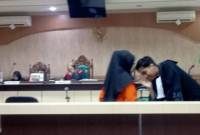 Trdakwa Maria Hartati. pada persidangan. (SuarIndonesia/HD)