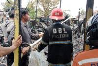 Lokasi kebakaran di  Gang SMA 8 RT 23 RW 02 Alalak Selatan Banjarmasin Utara, Senin (13/1/2025), sekitar pukul 12.00 WITA. (SuarIndonesia/DO)