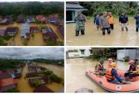 Kondisi banjir yang melanda pada beberapa desa di Kecamatan Kapuas Tengah, Kabupaten Kapuas, Kamis (30/1/2025). (ANTARA/HO-BPBD Kapuas)