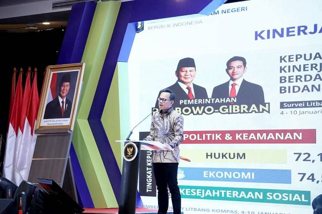 Wakil Menteri Dalam Negeri Bima Arya Sugiarto saat menghadiri acara DKPP RI, di kawasan Tanah Abang, Jakarta, Kamis (30/1/2025). (ANTARA/HO-Puspen Kemendagri)