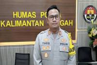 Kapolres Gunung Mas AKBP Theodorus Prio Santosa saat berada di Palangka Raya, Kamis (30/1/2025). (ANTARA/Adi Wibowo)