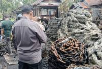 Terbakar, gudang penyimpan barang-barang bekas di Kuin Utara RT 06 RW 01 Banjarmasin Utara, Rabu (12/2/2025) dinihari (SuarIndonesia/DO)