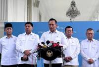 Menteri Koordinator Bidang Infrastruktur dan Pembangunan Kewilayahan Agus Harimurti Yudhoyono (AHY), saat menyampaikan keterangan, seusai menghadiri rapat terbatas di kompleks Istana Kepresidenan, Jakarta, Selasa (18/2/2025). (Foto: ANTARA/Fathur R)