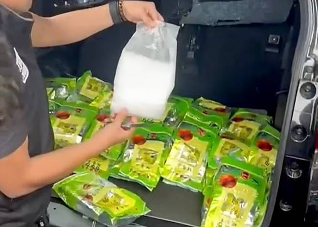 Barang bukti sabu-sabu 33 kg yang disita dari seorang bandar sabu.(Foto: Dok Polrestabes Medan)