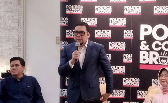 Wakil Ketua Badan Legislasi DPR RI Ahmad Doli Kurnia saat peluncuran diskusi Politics and Colleagues Breakfast (PCB) bertema Urgensi Perbaikan Sistem Politik di Indonesia di Jakarta, Jumat (28/2/2025). (Foto: ANTARA/Bagus AR)