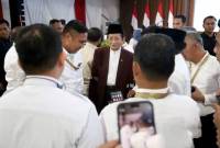 Menteri Agama Nasaruddin Umar dalam Retret Pembekalan Kepala Daerah yang berlangsung di Lembah Tidar Akademi Militer (Akmil) Magelang, Jawa Tengah, Rabu (26/2/2025). (Foto: ANTARA/HO-Puspen Kemendagri)