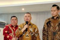 Menteri Perhubungan (Menhub) Dudy Purwagandhi menyampaikan keterangan kepada awak media di Jakarta, Rabu (5/2/2025). (ANTARA/Aji Cakti)