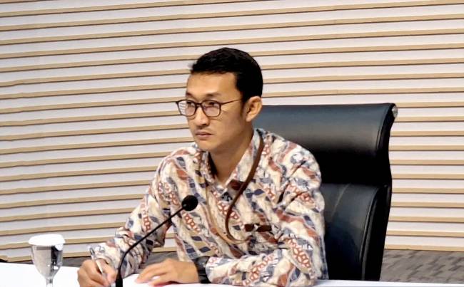 Tim Juru Bicara KPK Budi Prasetyo berikan keterangan kepada wartawan. (Foto: ANTARA/Fianda SR)